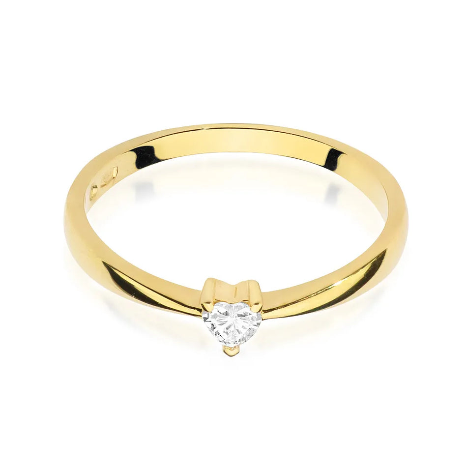 Goldring mit 0,10 ct Diamant