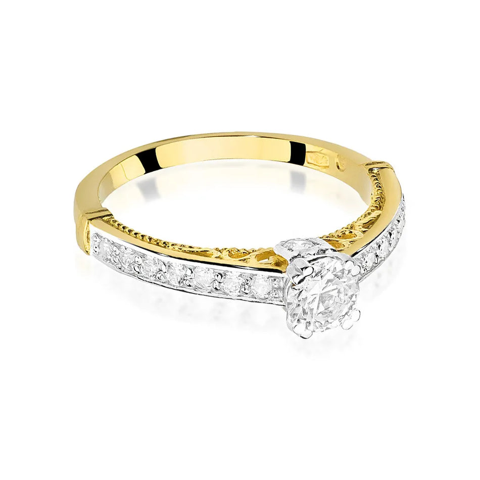 Gold Ring with 0.30ct and 0.263ct Diamonds