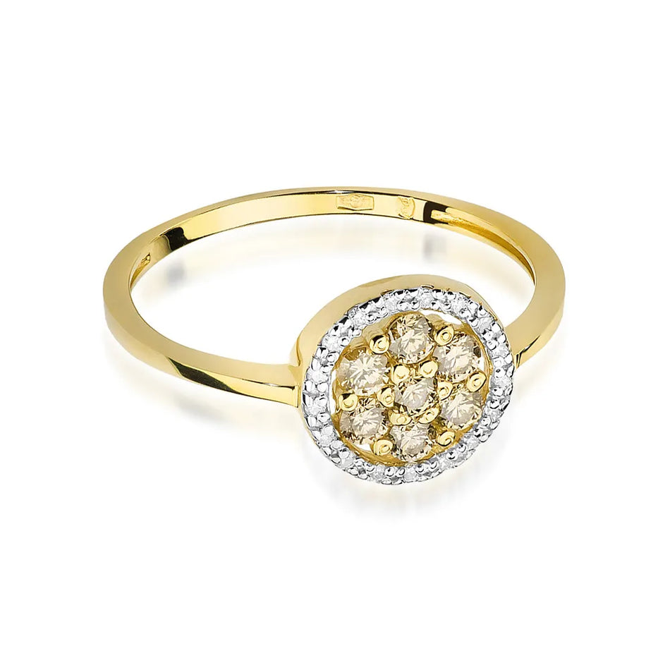 Gold Ring with 0.10ct and 0.20ct Diamonds