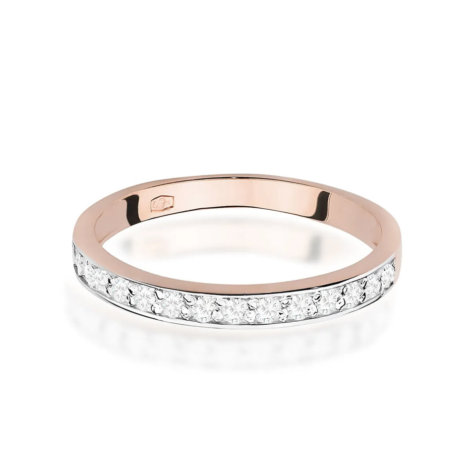 Gold Ring with 0.203ct Lab-diamonds