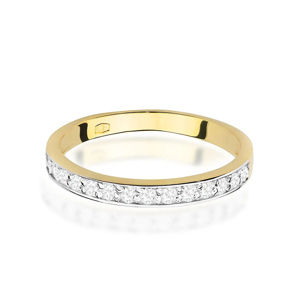 Gold Ring with 0.203ct Lab-diamonds