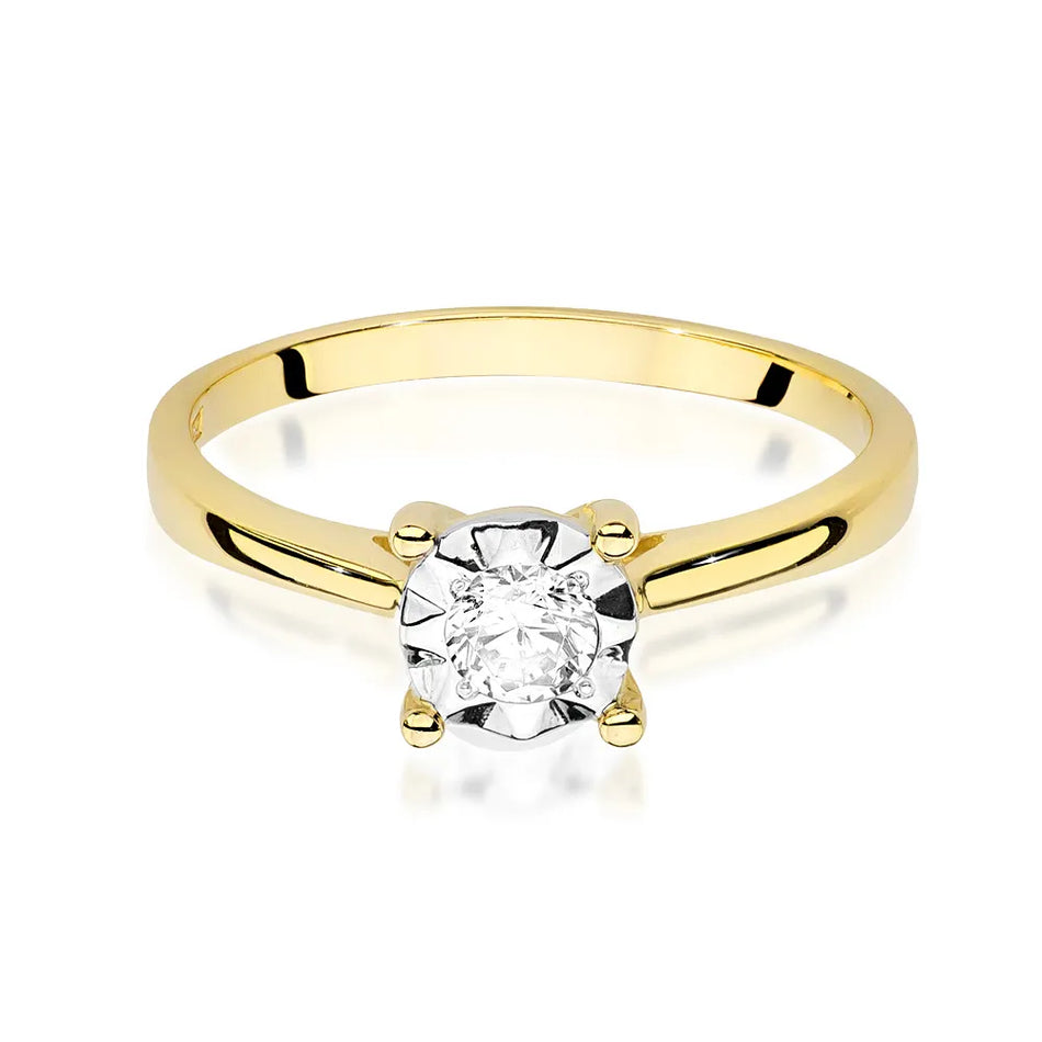 Goldring mit 0,20 ct Diamant