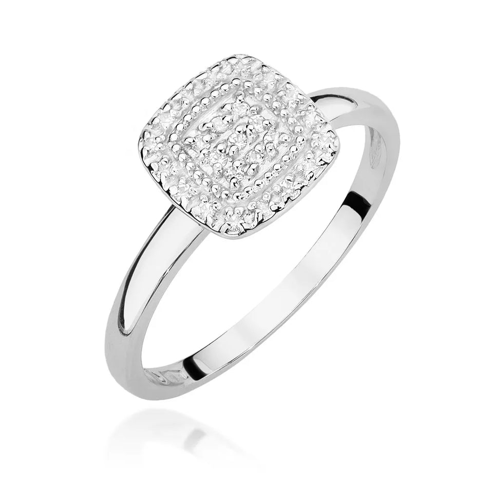Goldring mit 0,125 ct Diamanten