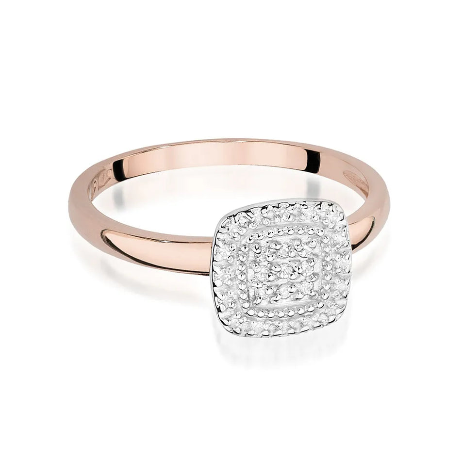 Goldring mit 0,125 ct Diamanten