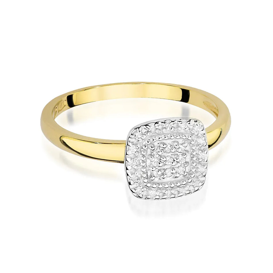 Goldring mit 0,125 ct Diamanten