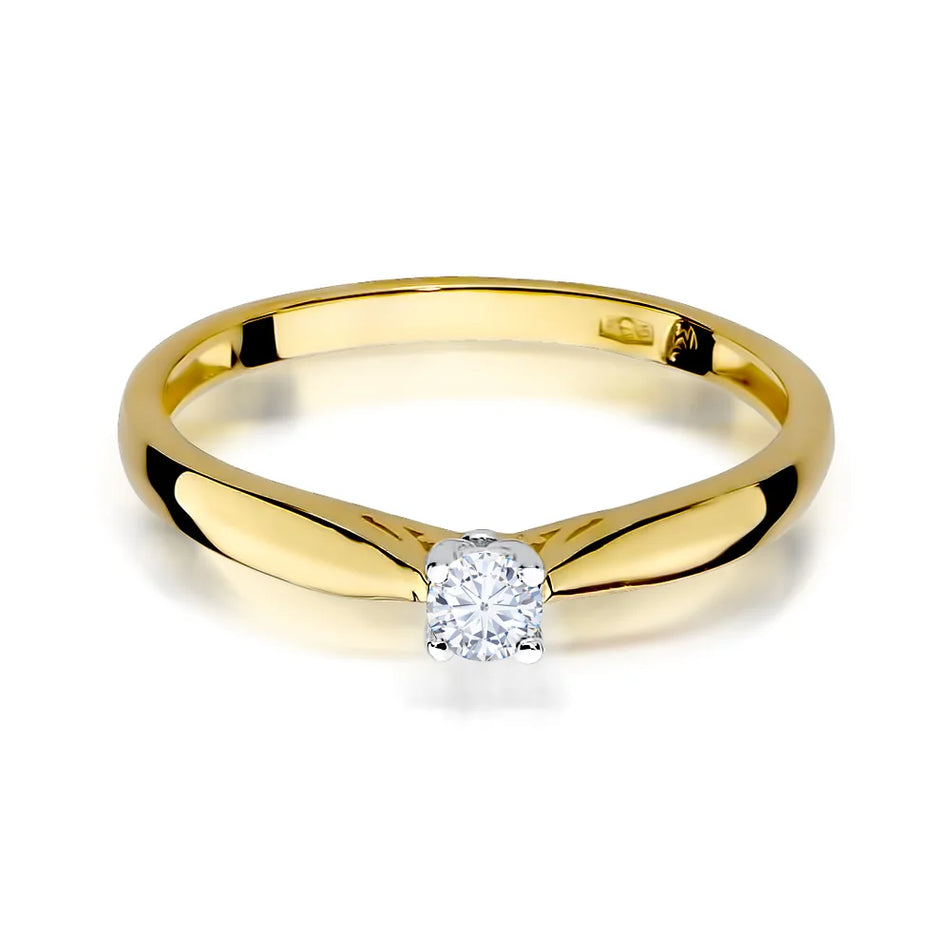 Gold Ring with Zirconia