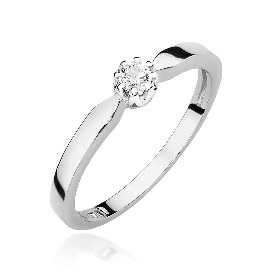 Goldring mit 0,10 ct Diamant