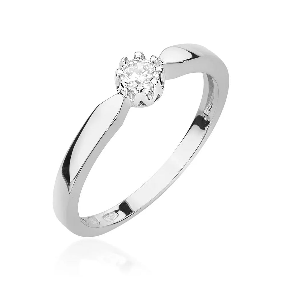 Goldring mit 0,15 ct Diamant