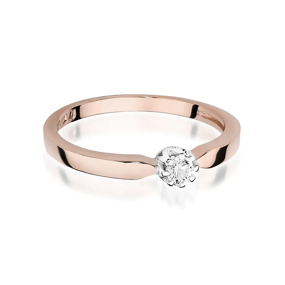 Goldring mit 0,08 ct Diamant