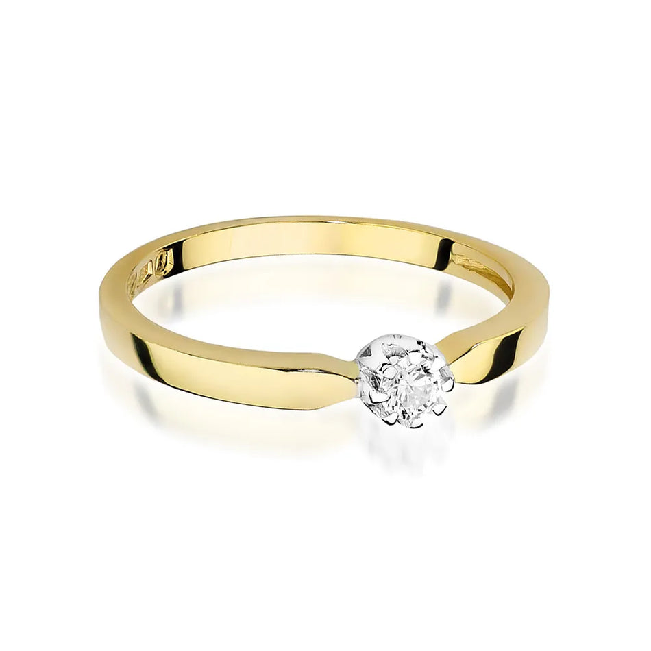 Goldring mit 0,08 ct Diamant