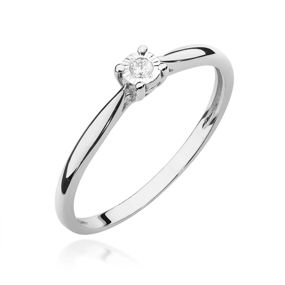 Goldring mit 0,03 ct Diamant