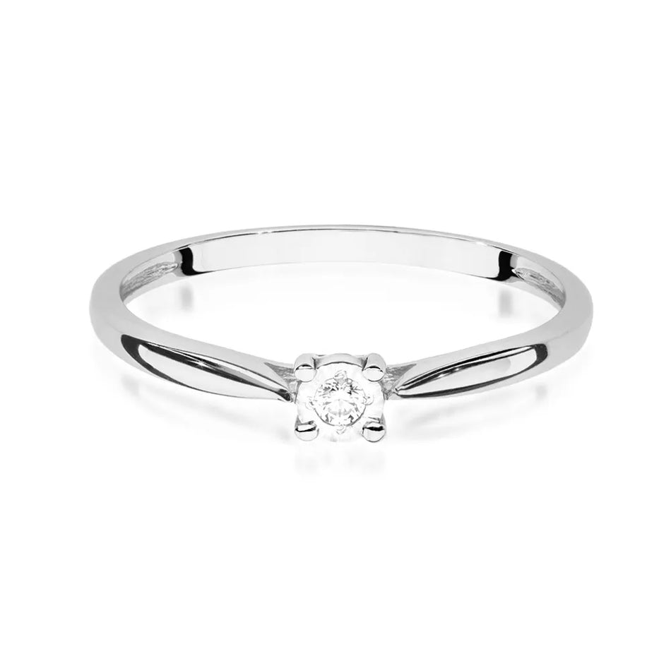 Goldring mit 0,03 ct Diamant
