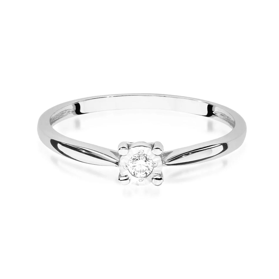 Goldring mit 0,08 ct Diamant