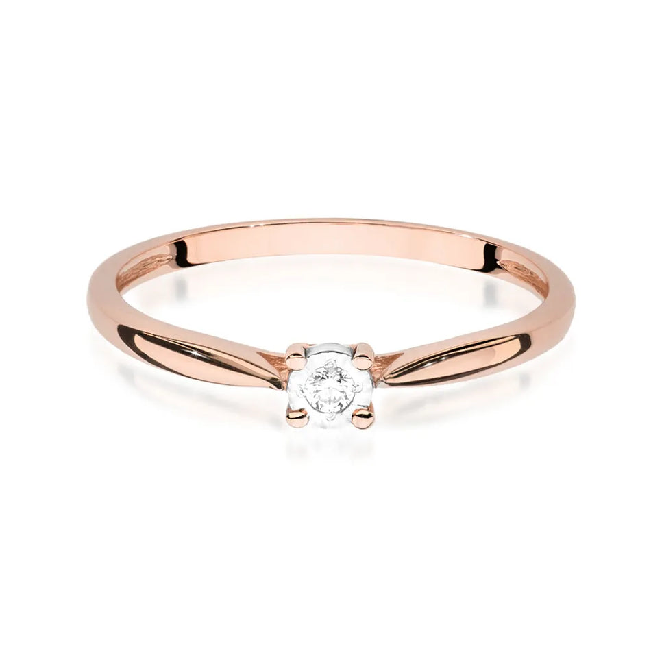 Goldring mit 0,03 ct Diamant