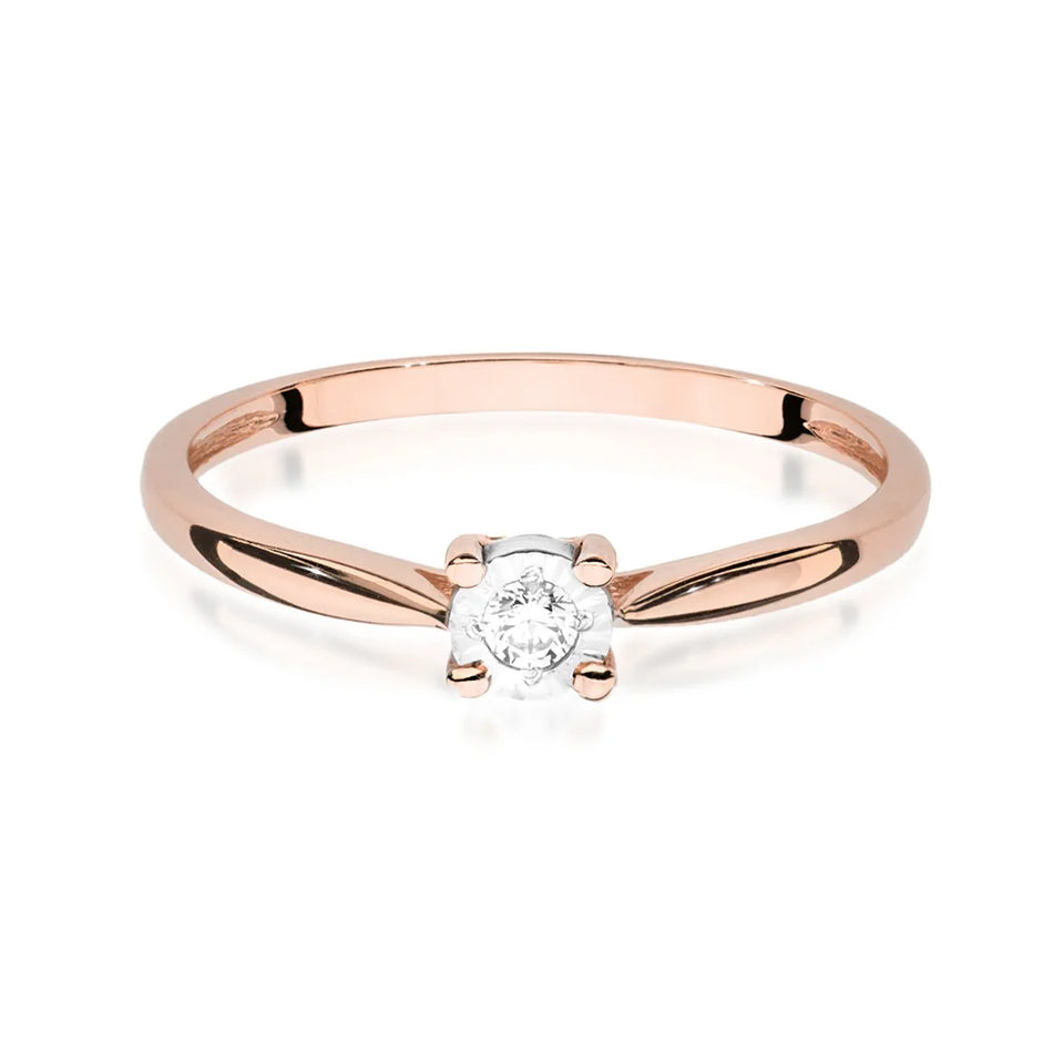 Goldring mit 0,08 ct Diamant