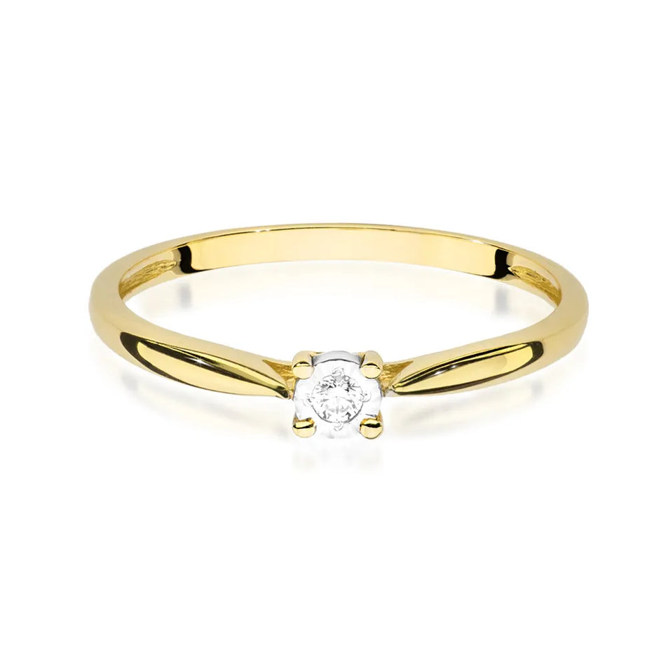 Goldring mit 0,03 ct Diamant