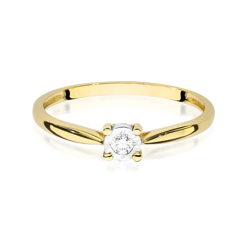 Goldring mit 0,08 ct Diamant