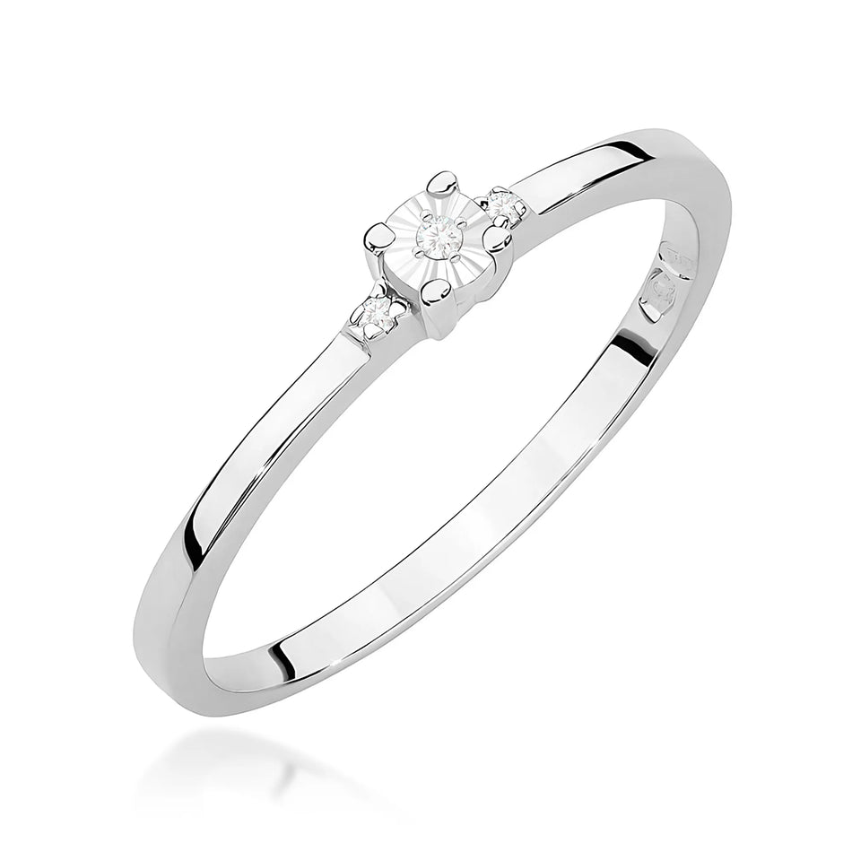 Goldring mit 0,02 ct Diamanten