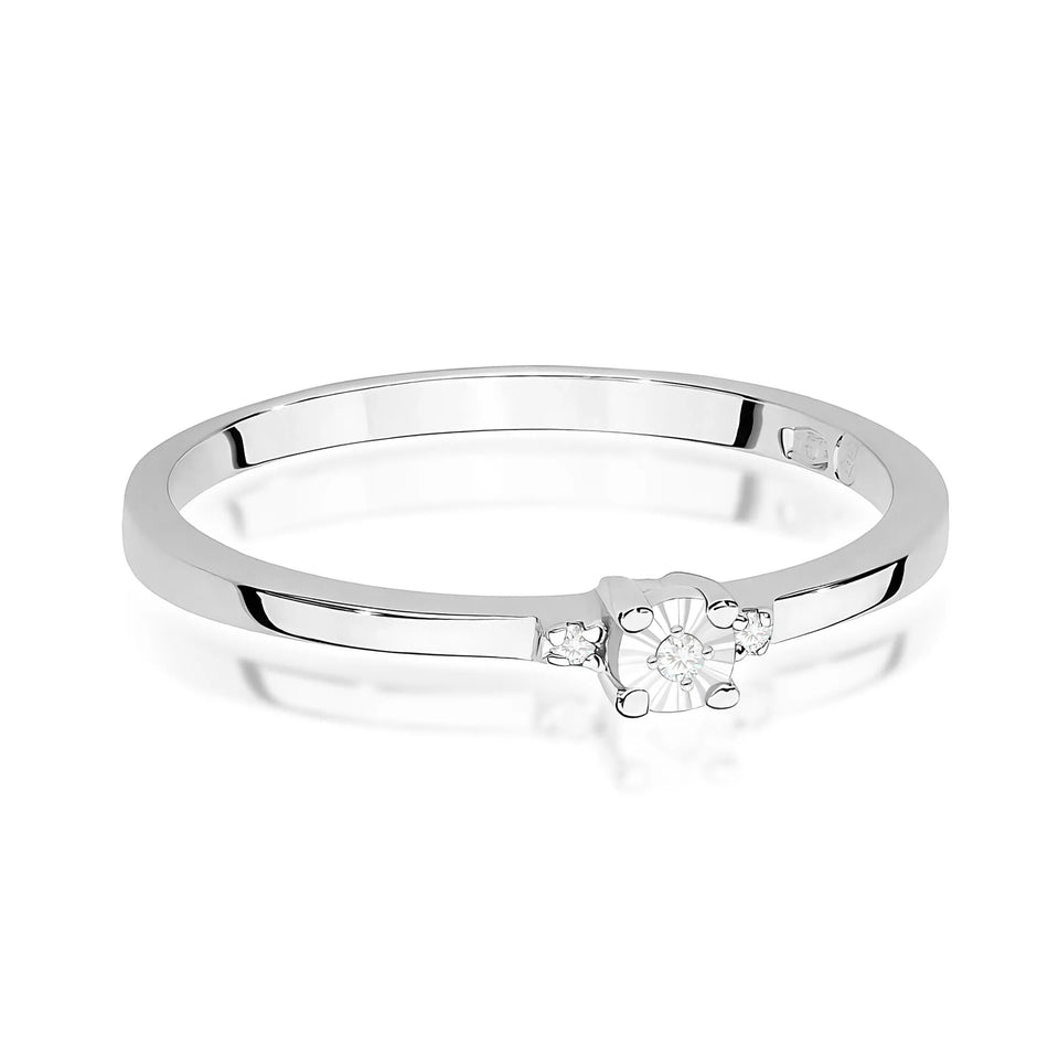 Goldring mit 0,02 ct Diamanten
