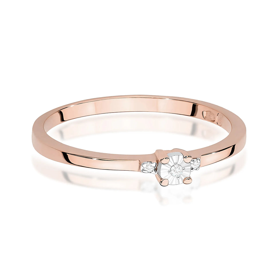 Gold Ring with 0.02ct Diamonds