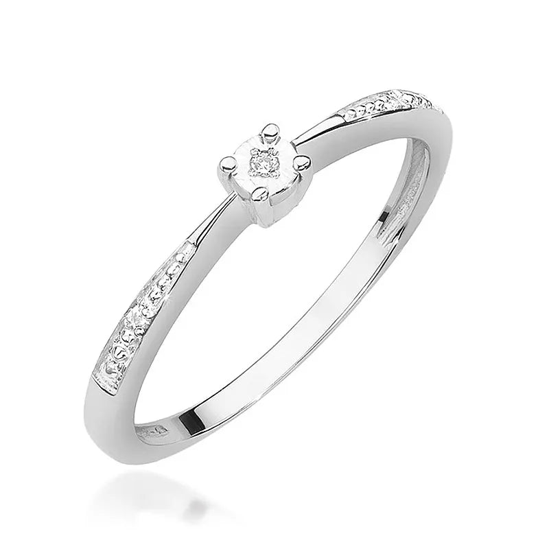 Goldring mit 0,02 ct Diamanten