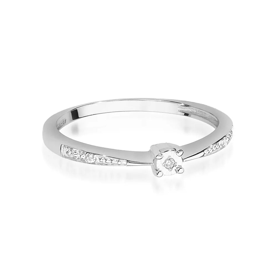 Goldring mit 0,02 ct Diamanten