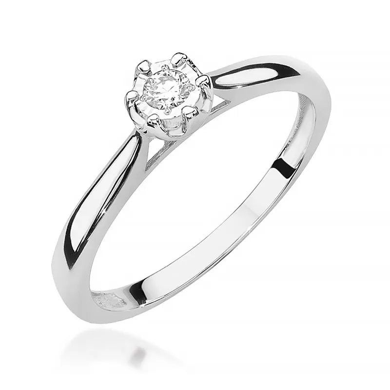 Goldring mit 0,08 ct Diamant