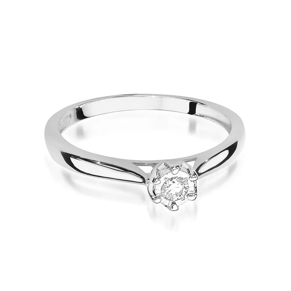 Goldring mit 0,08 ct Diamant
