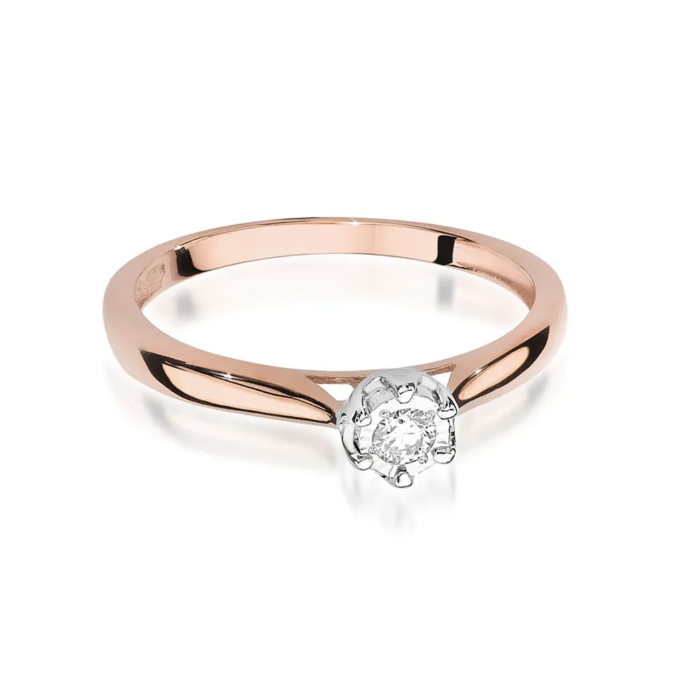 Goldring mit 0,08 ct Diamant