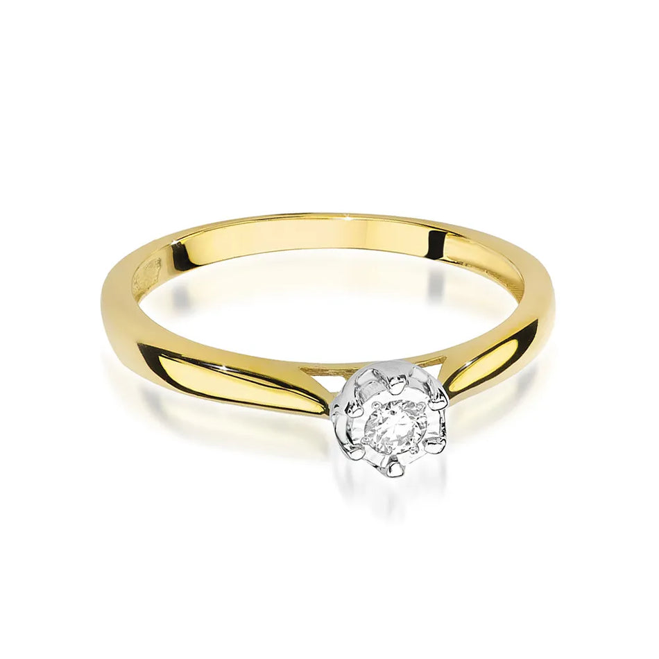 Goldring mit 0,08 ct Diamant
