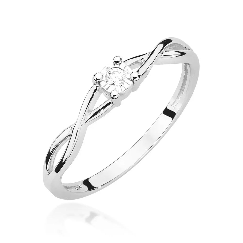 Goldring mit 0,03 ct Diamant