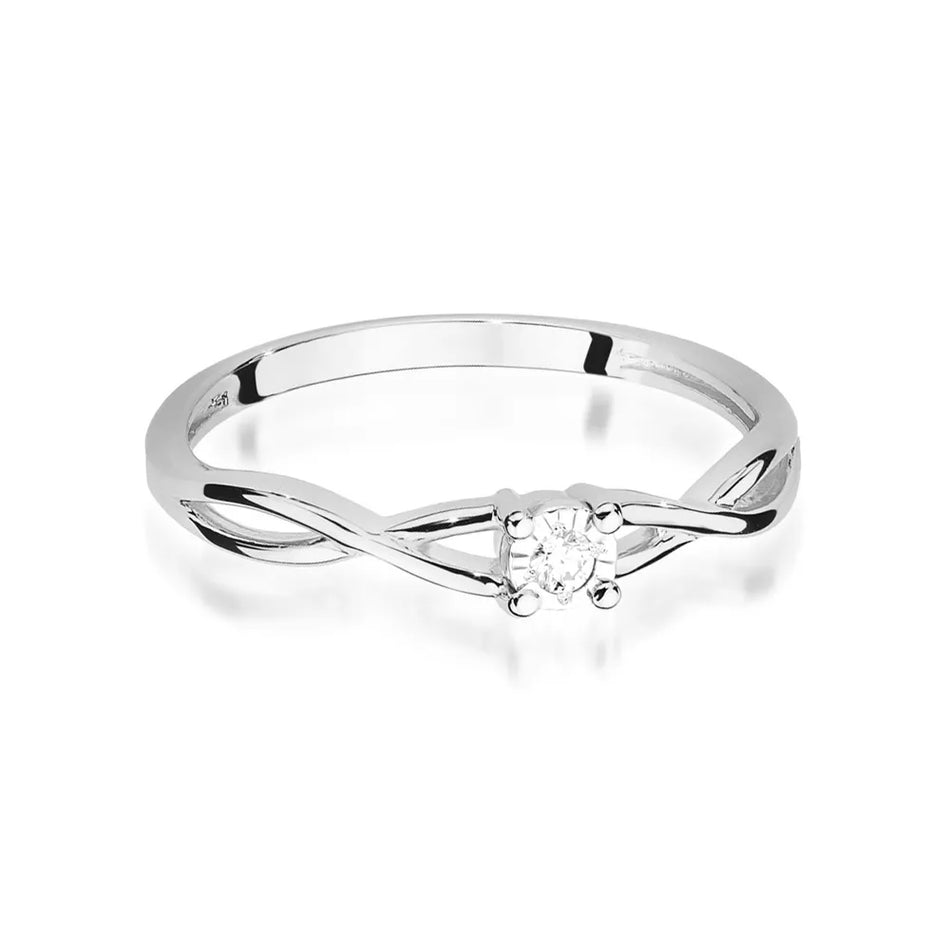 Goldring mit 0,03 ct Diamant
