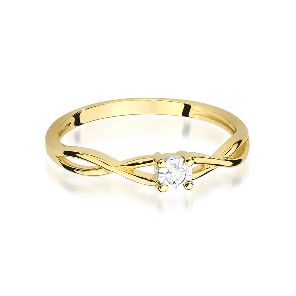 Goldring mit 0,03 ct Diamant