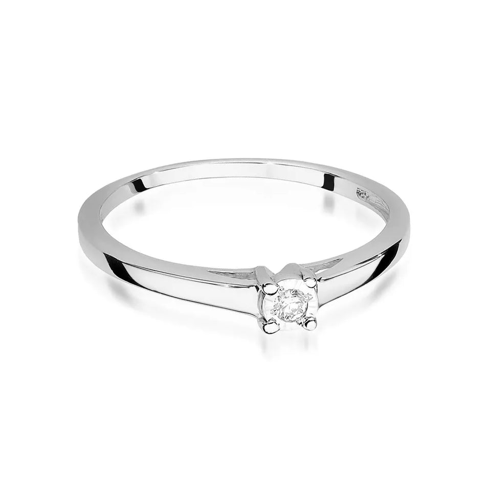 Goldring mit 0,03 ct Diamant
