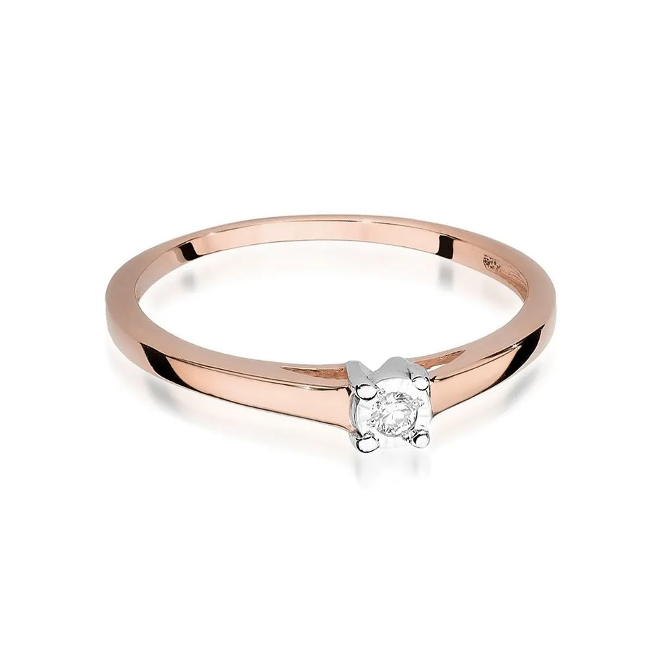Goldring mit 0,03 ct Diamant