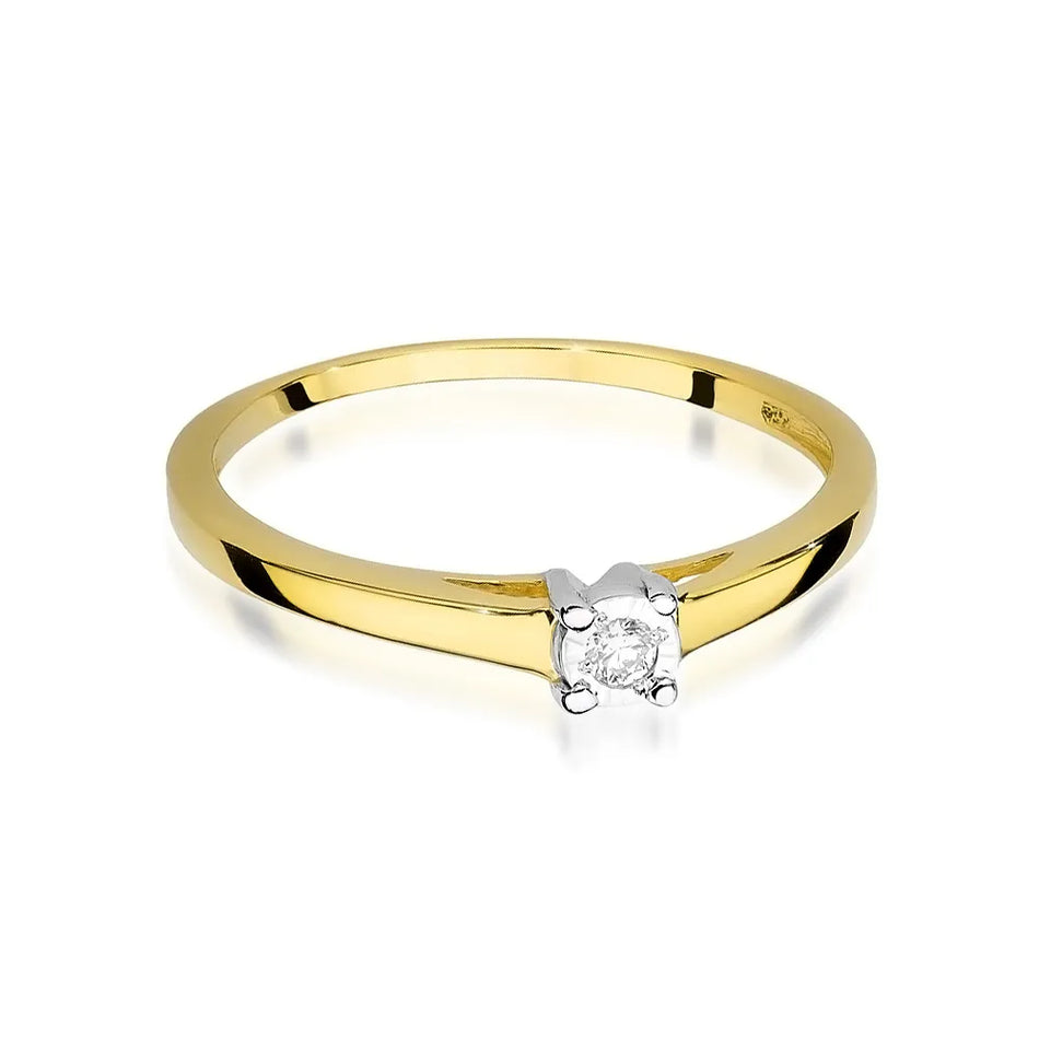Goldring mit 0,03 ct Diamant