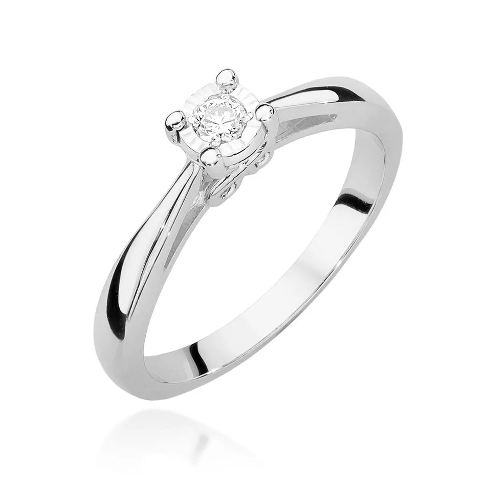 Goldring mit 0,08 ct Diamant