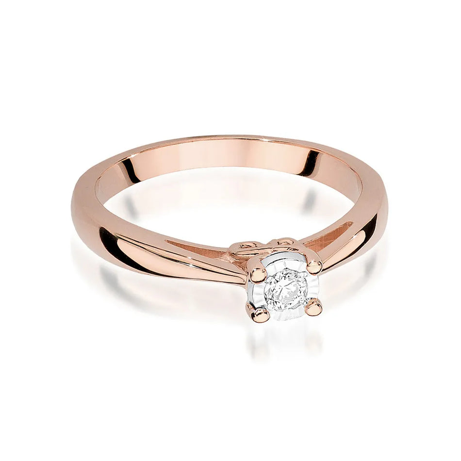 Goldring mit 0,08 ct Diamant