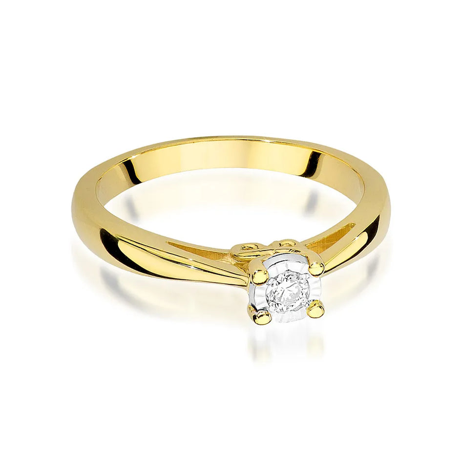 Goldring mit 0,08 ct Diamant