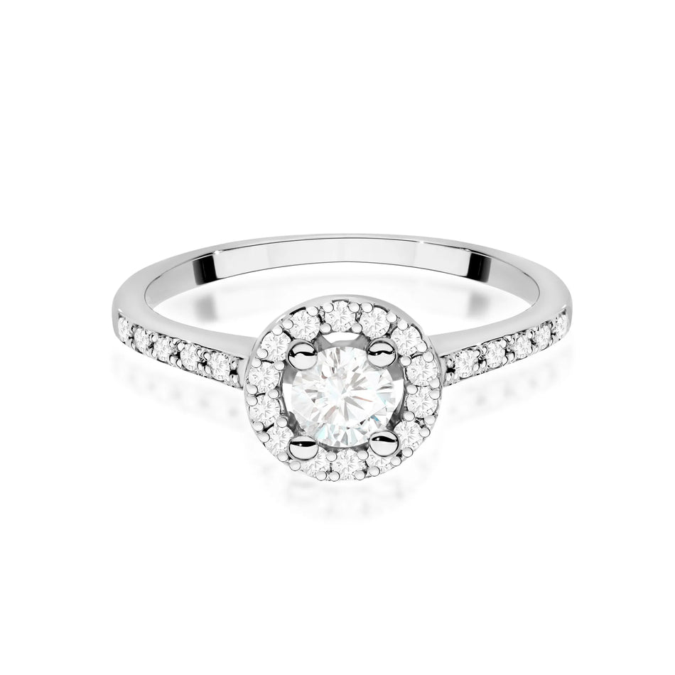 Gold Ring with 0.30ct Lab-grown Diamond and 0.224ct Diamonds