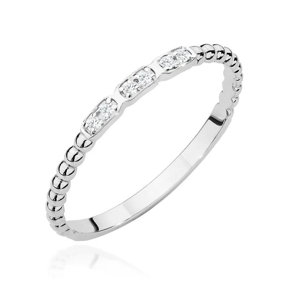 Goldring mit 0,03 ct Diamanten