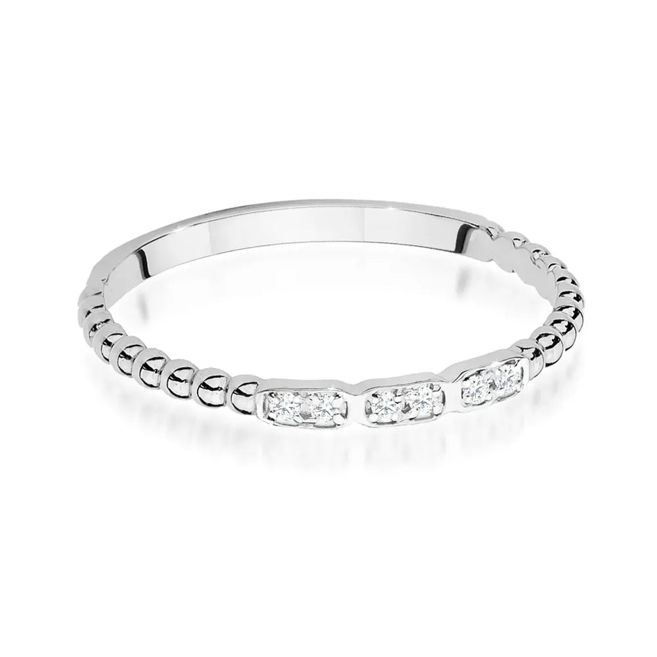 Goldring mit 0,03 ct Diamanten