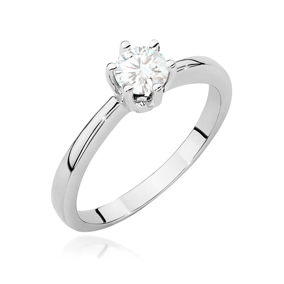 Goldring mit 0,40 ct Labor-Diamant