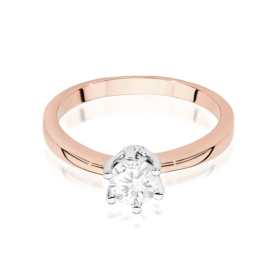 Gold Ring with 0.50ct Lab-Diamond