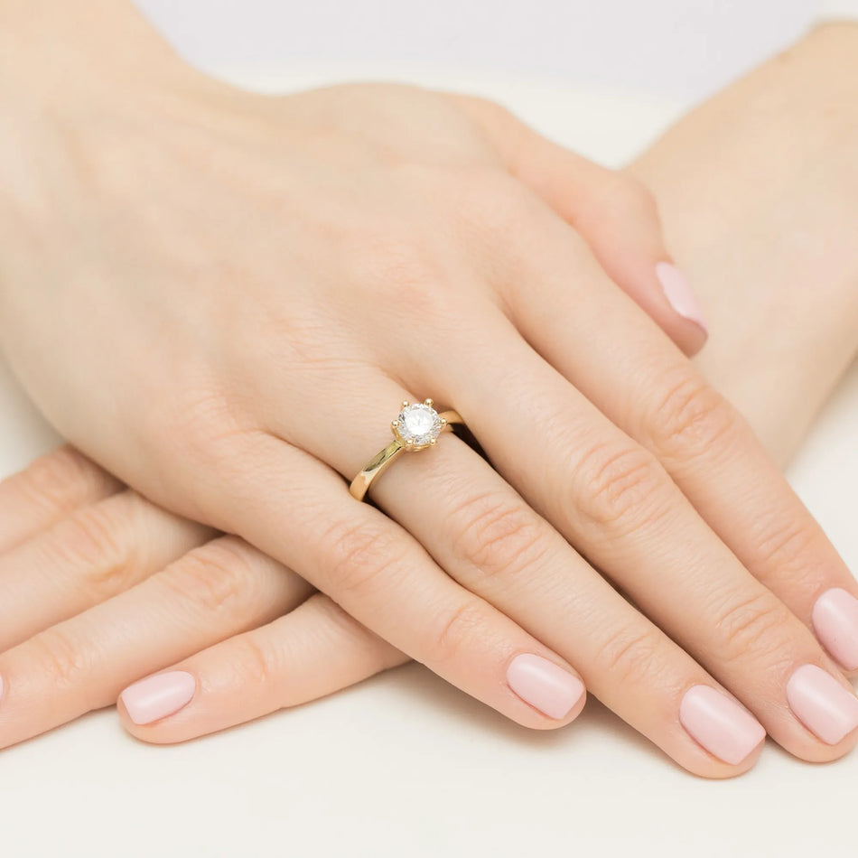 Goldring mit 1,00 ct Diamant