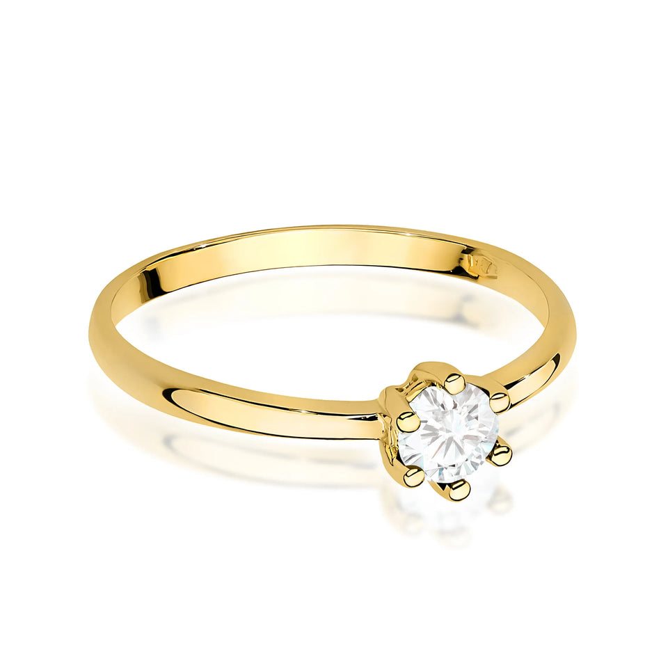 Goldring mit 0,30 ct Diamant