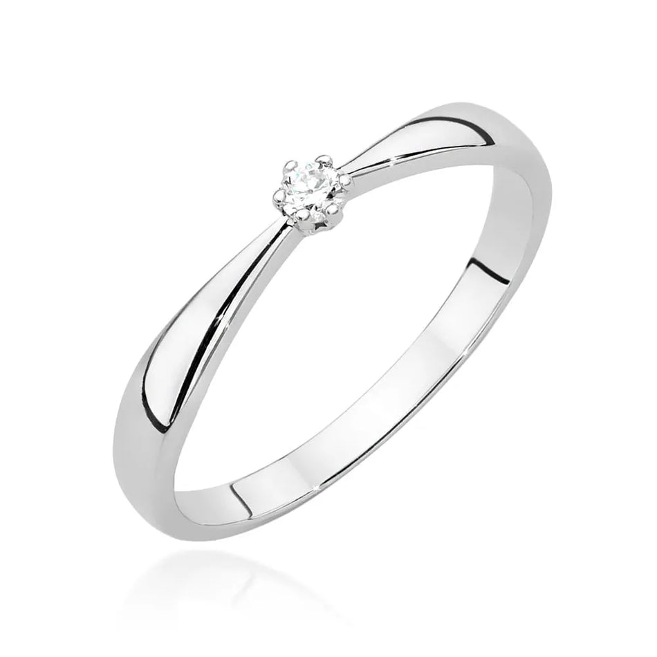 Goldring mit 0,04 ct Diamant