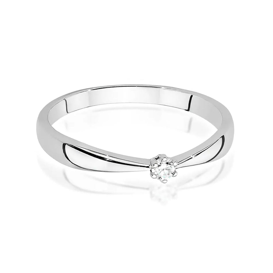 Goldring mit 0,04 ct Diamant