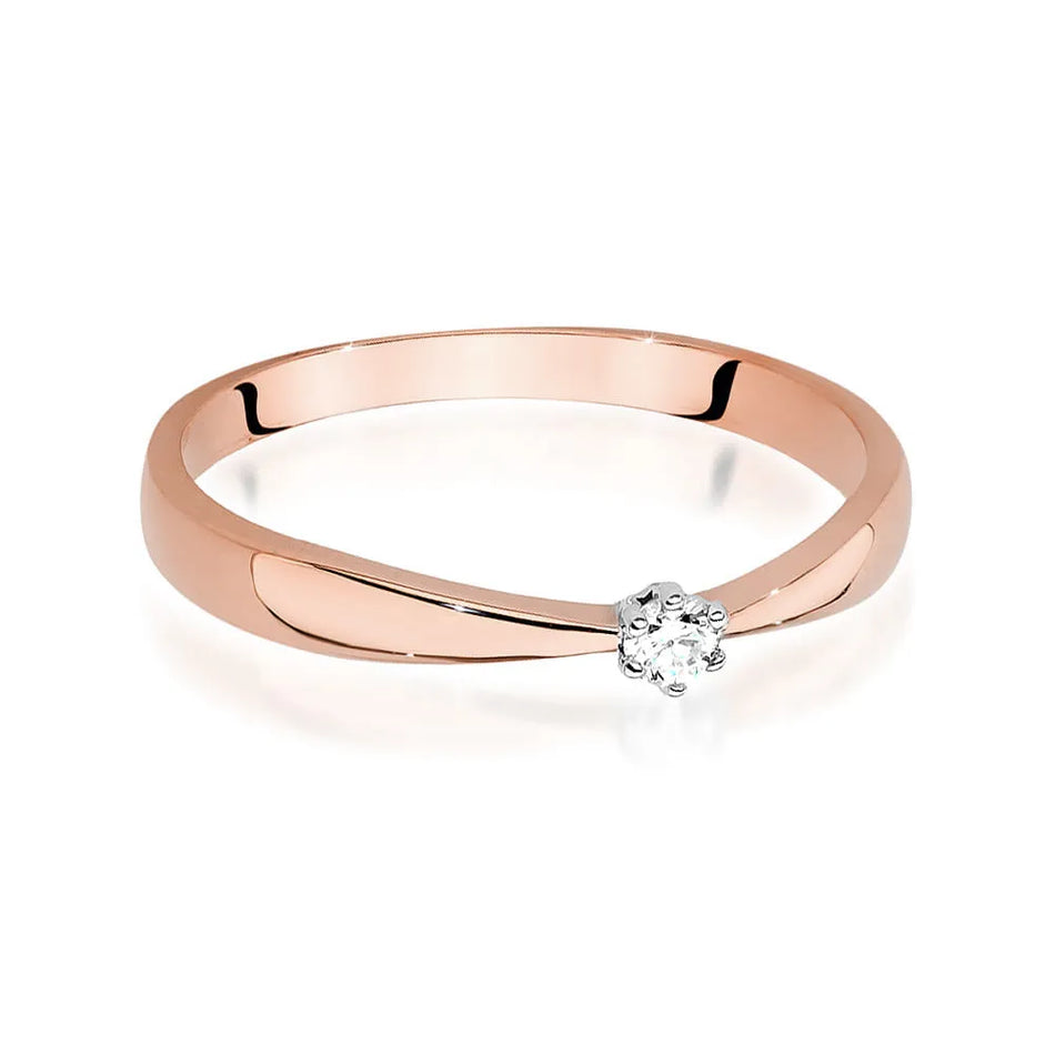 Goldring mit 0,04 ct Diamant