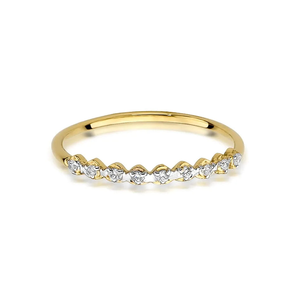 Gold Ring with 0.045ct Diamonds